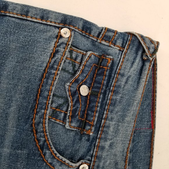 True Religion Geno Relaxed Slim Flap Big T Mens Jeans 40x32 NWT 199$ - Picture 6 of 12